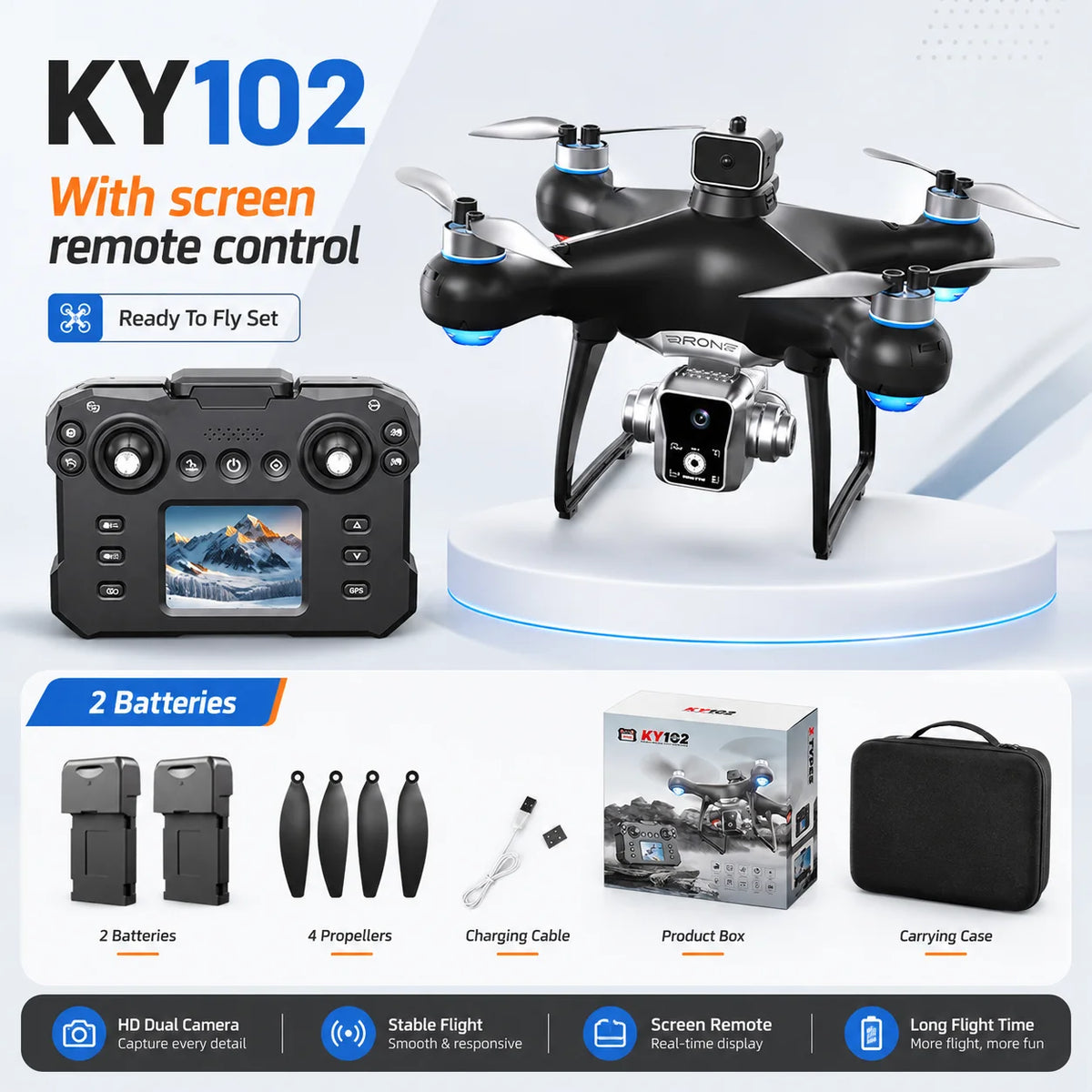 ZNLYRION Brushless Obstacle Avoidance HD Dual Camera RC Quadcopter