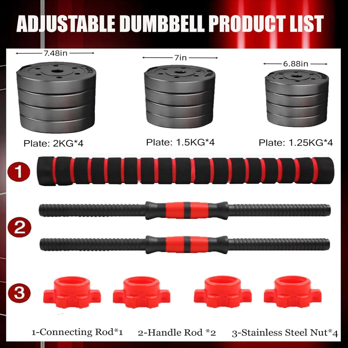 Adjustable Dumbbell Set for Home Gym Strength and Fitness Training