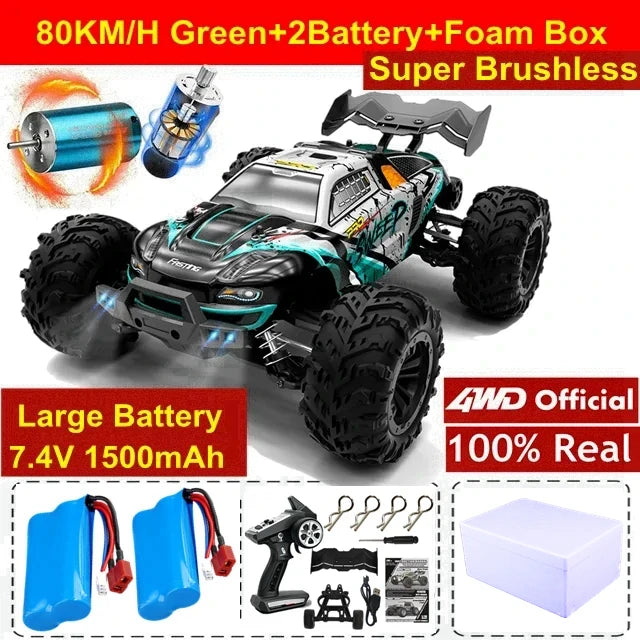 4WD Off Road Remote Control Car High Speed Brushless Buggy