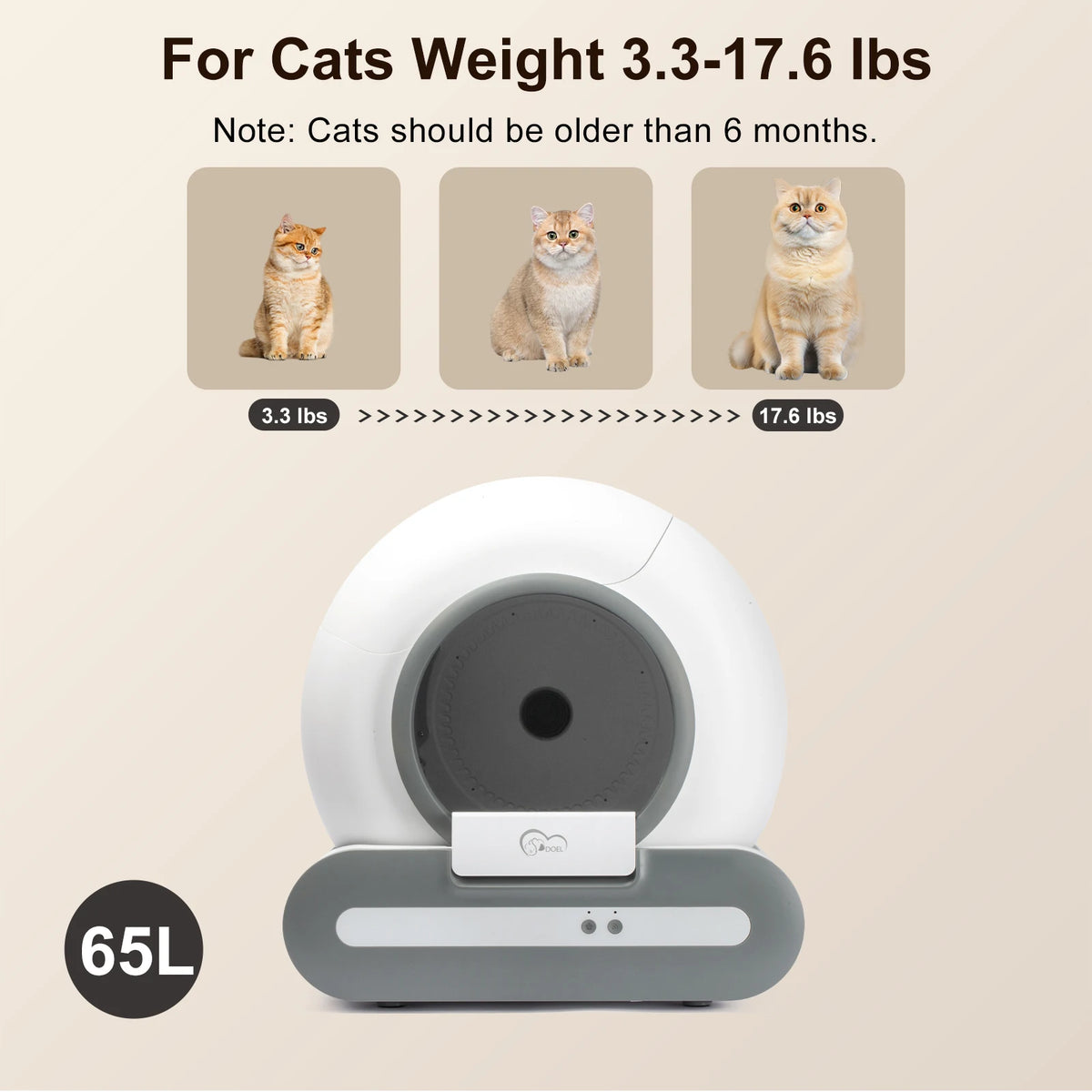 DOEL Smart Self Cleaning Automatic Cat Litter Box App Control