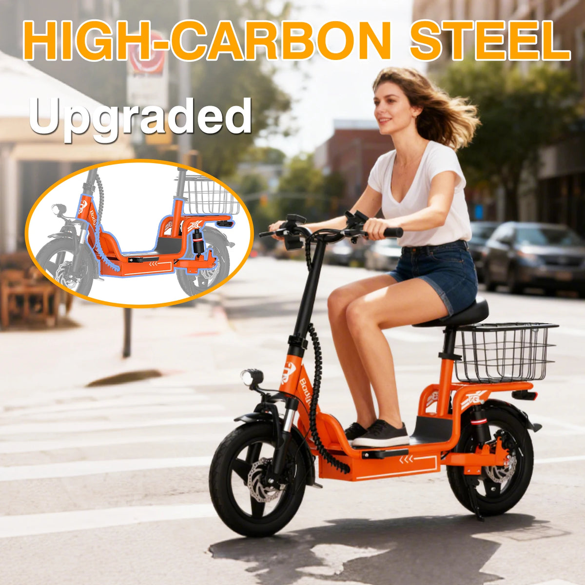 Bodywel T3 Folding Electric Scooter With Shock Absorption