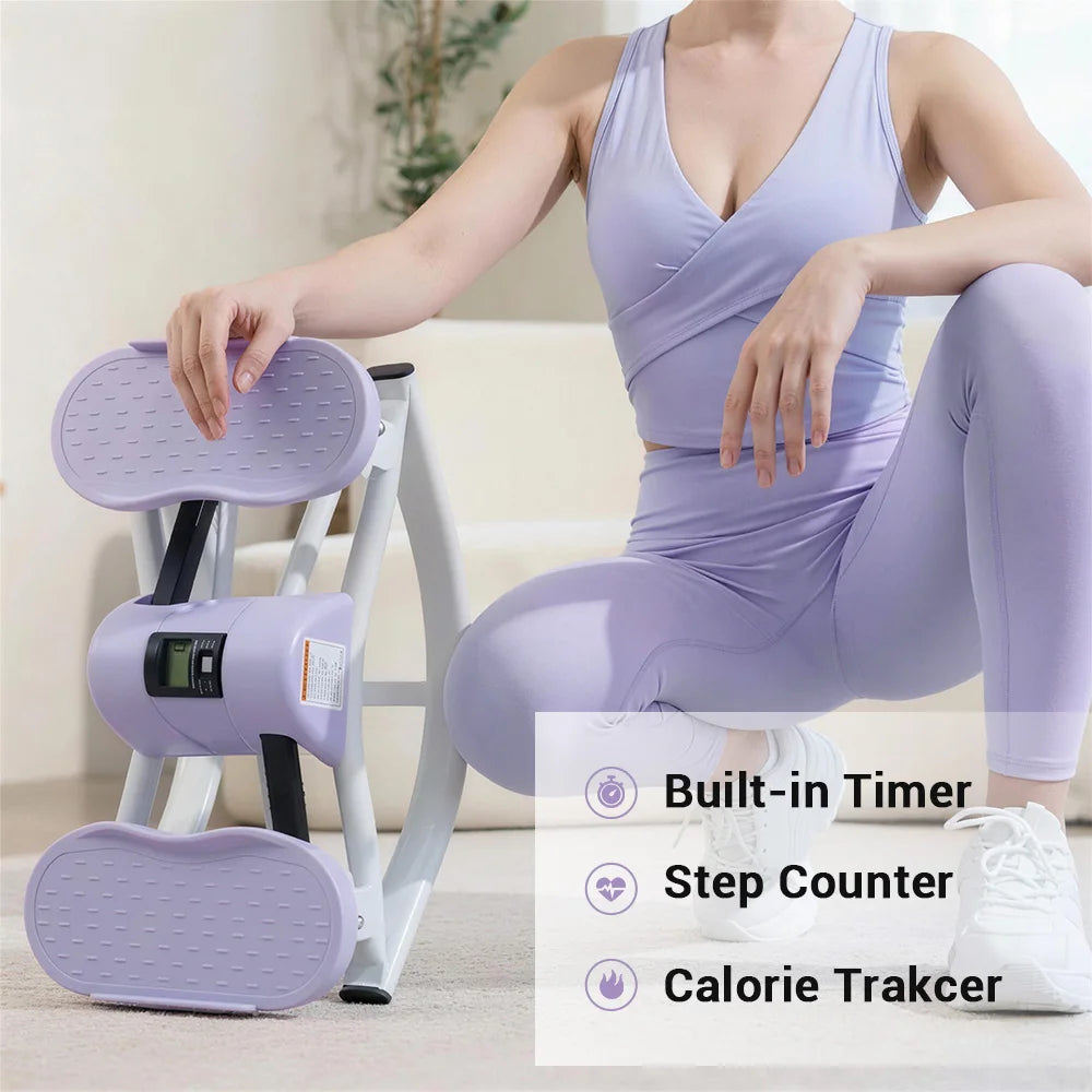 Umay Mini Stepper Machine With Resistance Bands For Home Workouts