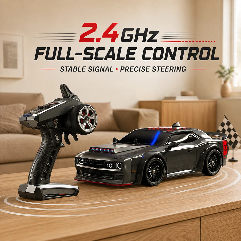 ZNLYRION Brushless RC Drift Car With 4WD Racing Action Lights
