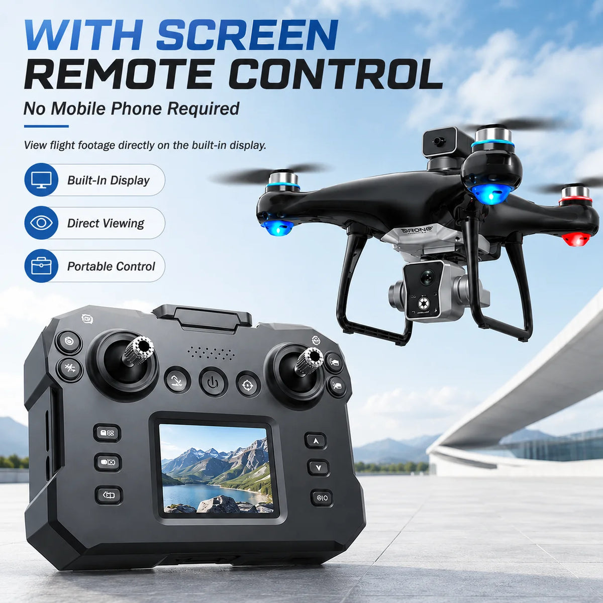 ZNLYRION Brushless Obstacle Avoidance HD Dual Camera RC Quadcopter