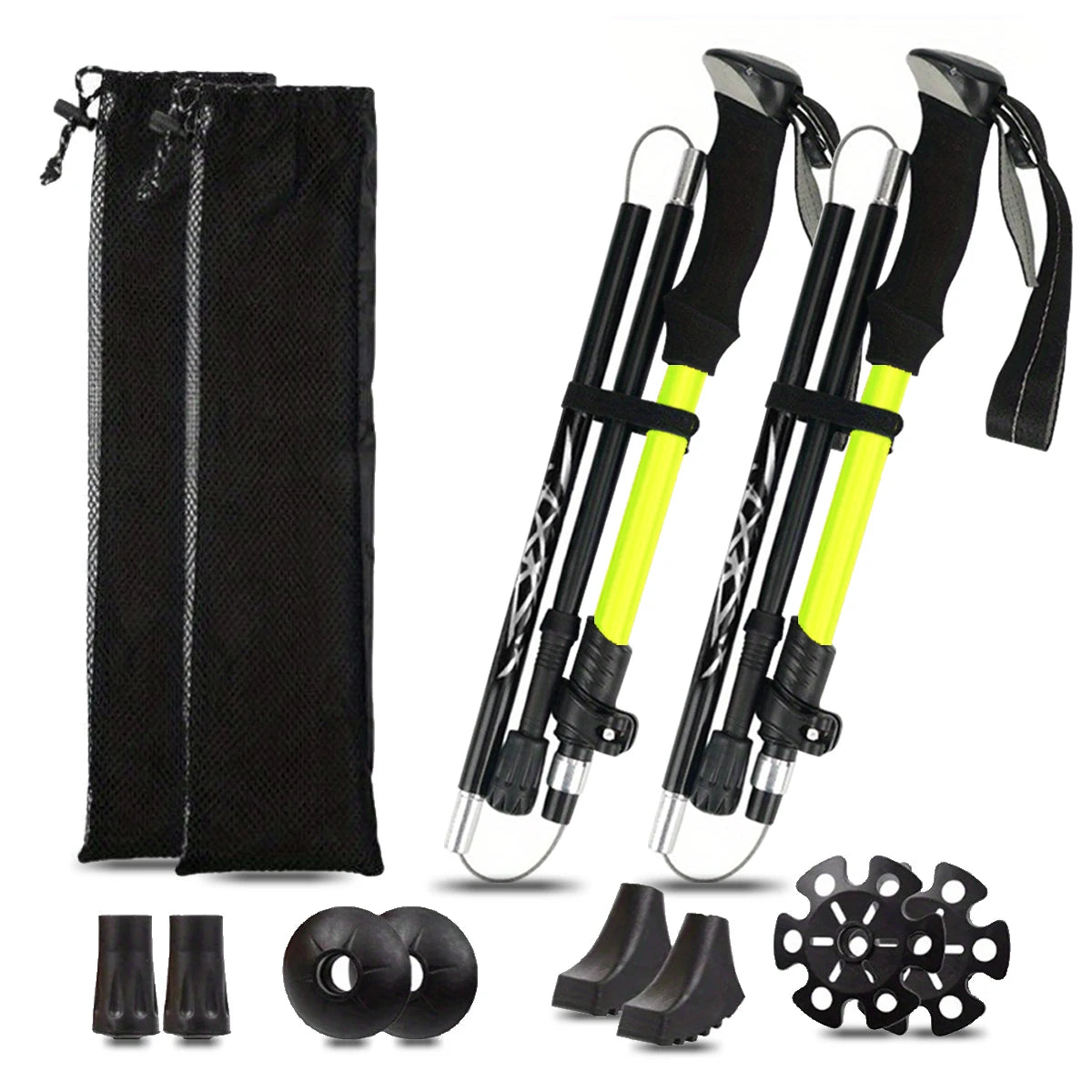 Ultralight Aluminum 5-Section Folding Trekking Pole For Hiking