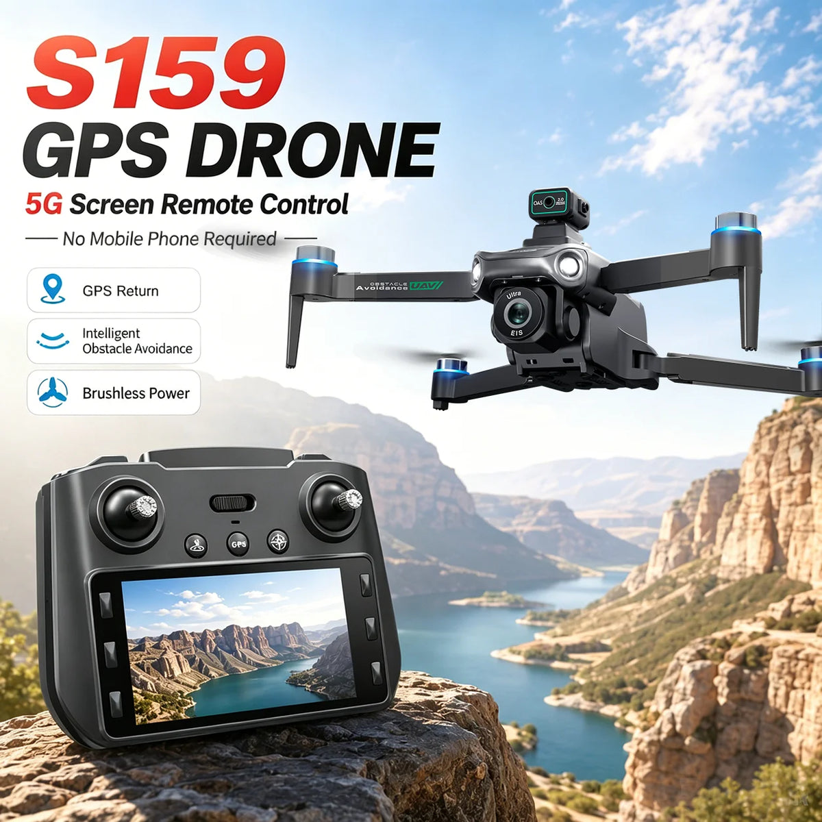 Znlyrion S159 GPS Drone With 8K Camera And Obstacle Avoidance
