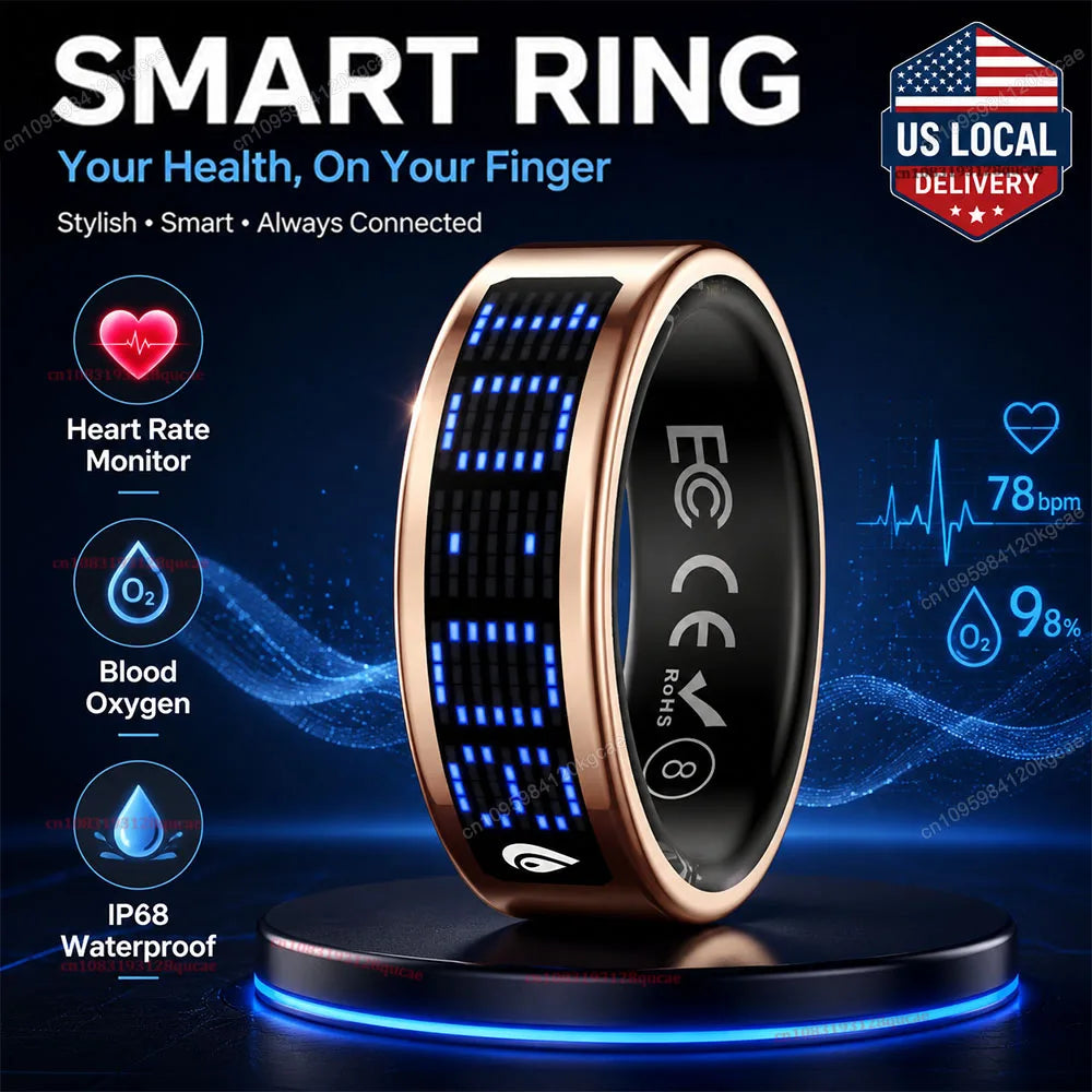 Ola Esporte Smart Ring With LED Display And Health Monitoring