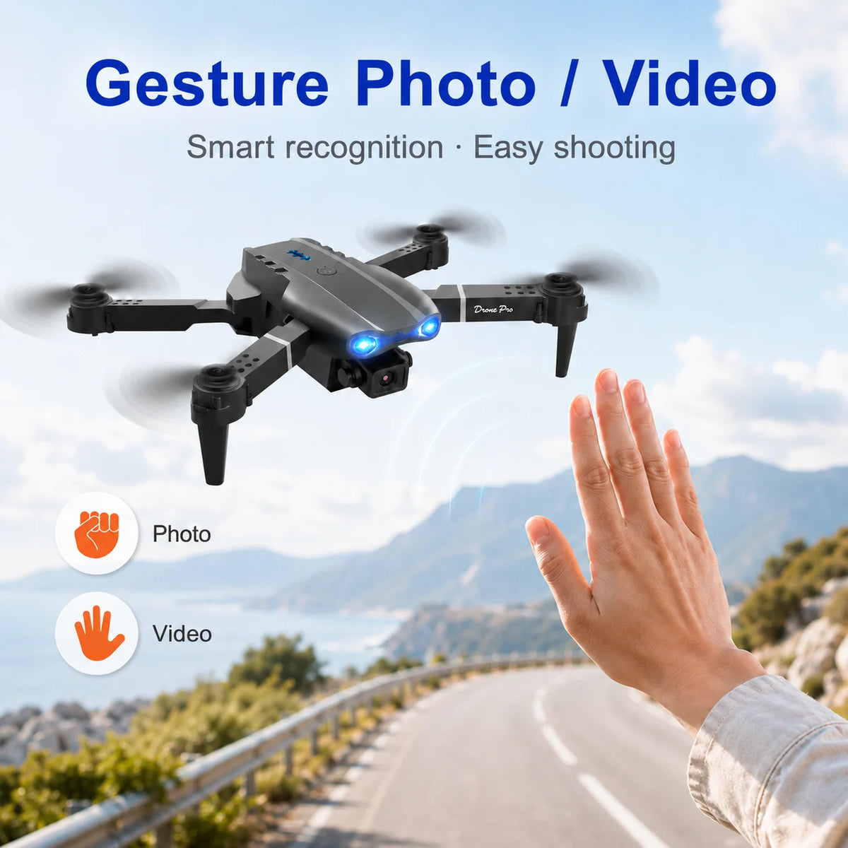 ZNLYRION Foldable FPV Drone Dual Camera Optical Flow Hover