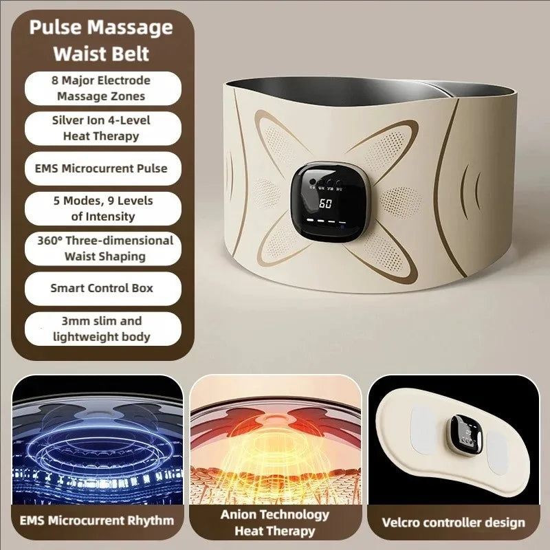 Jitesy EMS Waist Massager Belt With Heat Muscle Stimulator