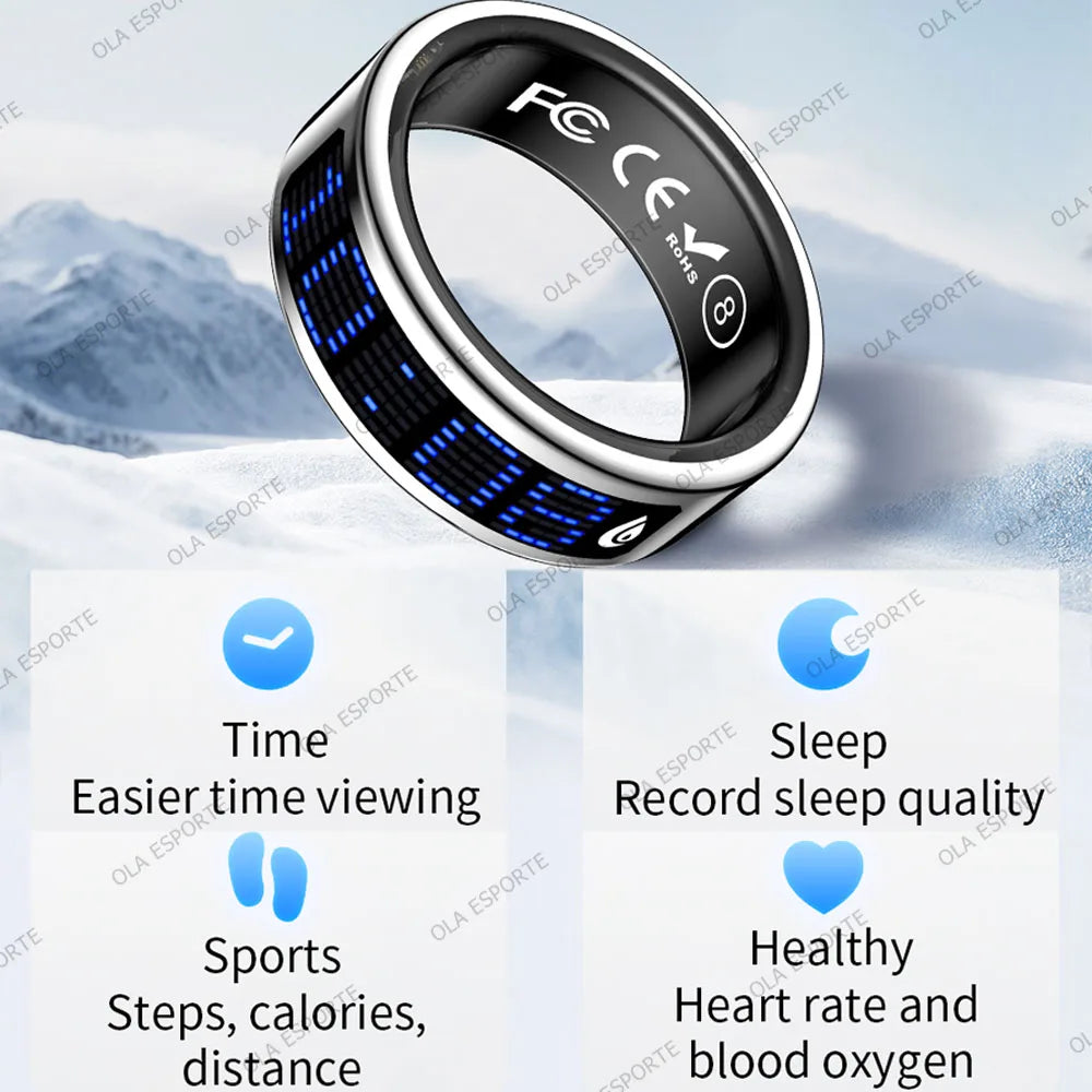 Ola Esporte Smart Ring With LED Display And Health Monitoring