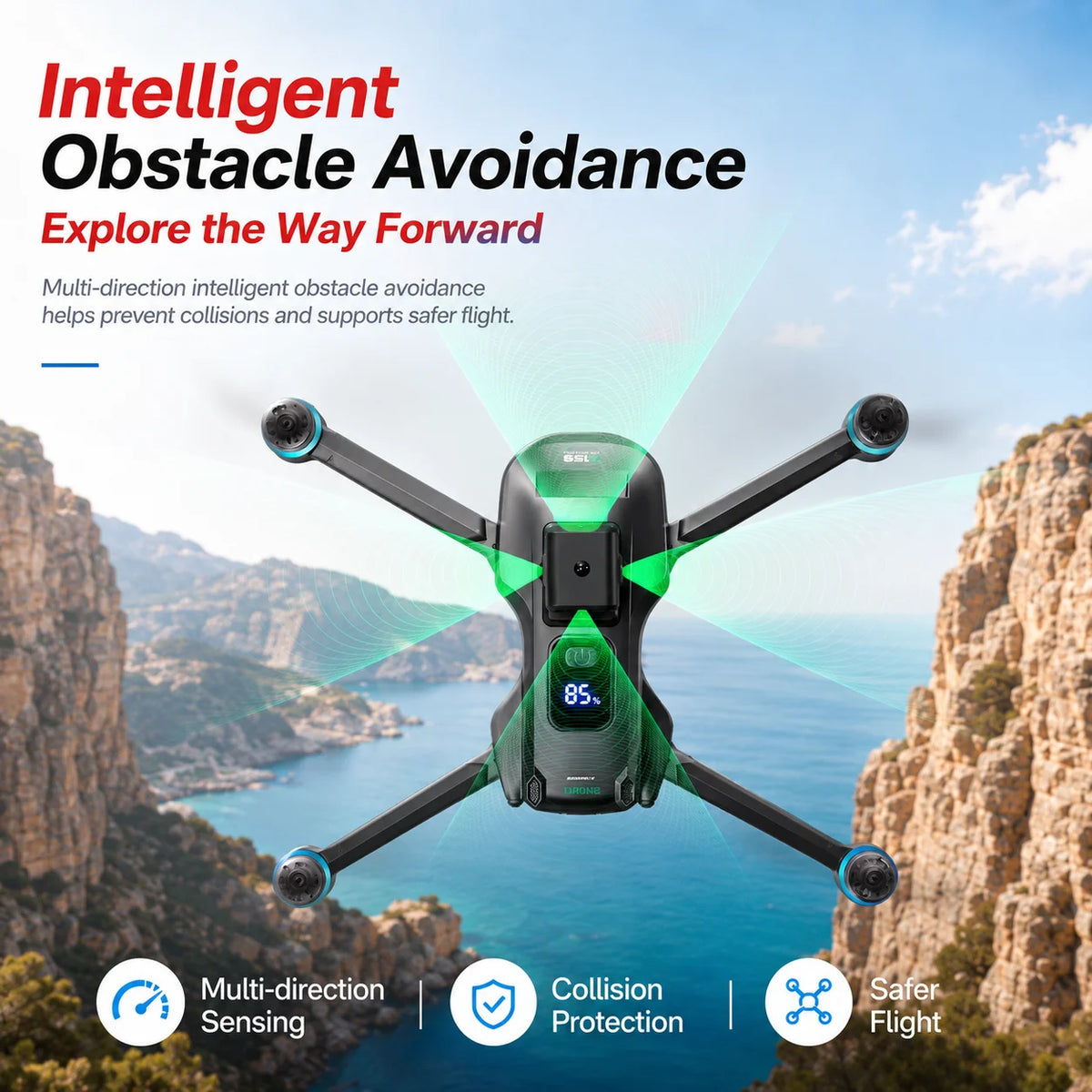 Znlyrion S159 GPS Drone With 8K Camera And Obstacle Avoidance