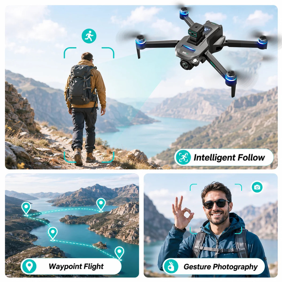 Znlyrion S159 GPS Drone With 8K Camera And Obstacle Avoidance