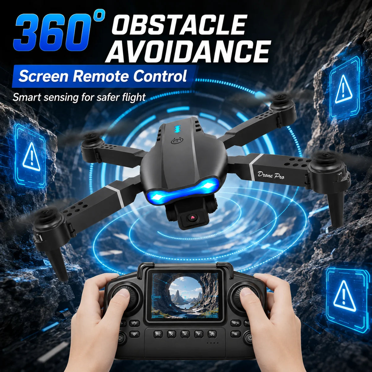 ZNLYRION 4K Dual Camera Foldable RC Drone With Intelligent Flight