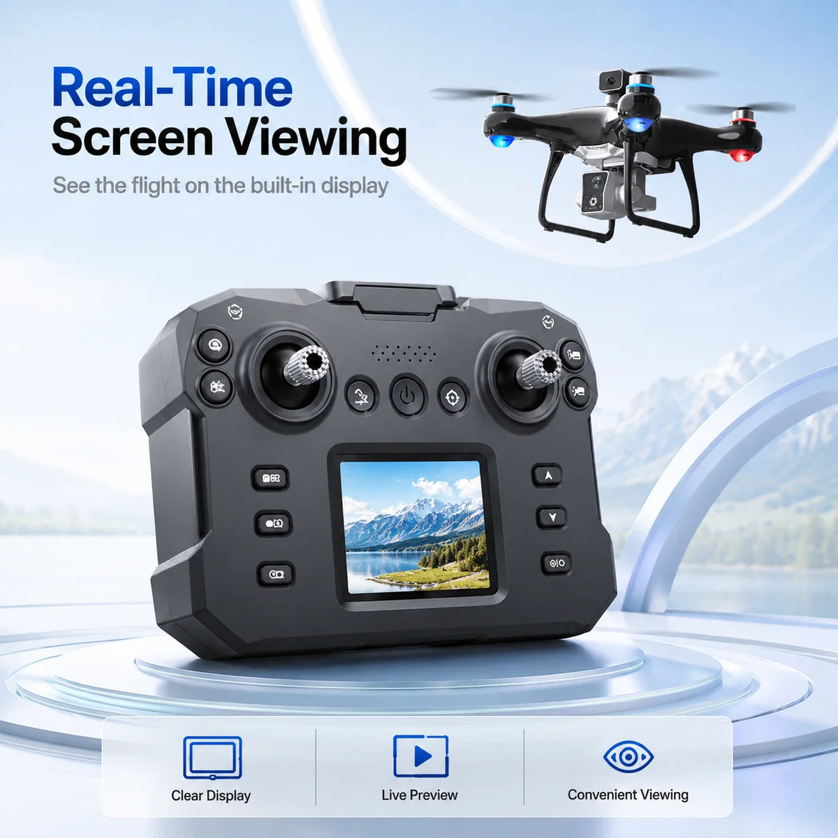 ZNLYRION Brushless Obstacle Avoidance HD Dual Camera RC Quadcopter