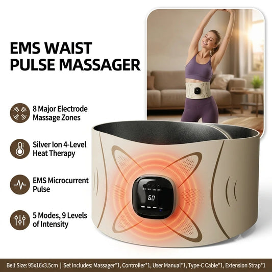 Jitesy EMS Waist Massager Belt With Heat Muscle Stimulator