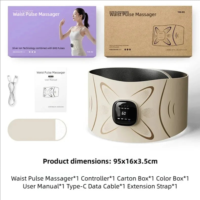 Jitesy EMS Waist Massager Belt With Heat Muscle Stimulator