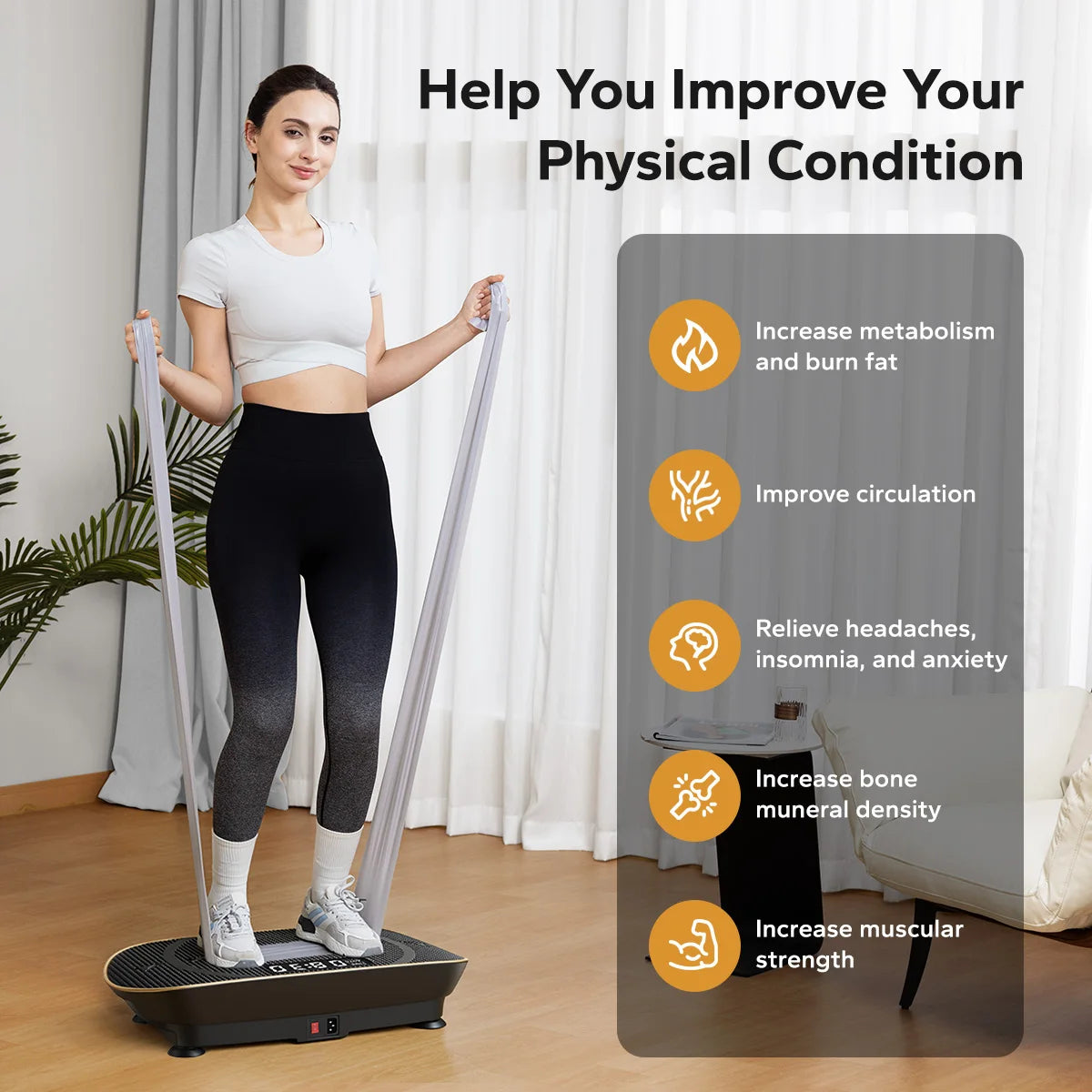 MERACH Whole Body Vibration Plate Exercise Machine for Home Fitness