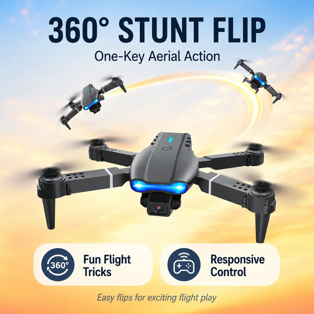 ZNLYRION Foldable FPV Drone Dual Camera Optical Flow Hover