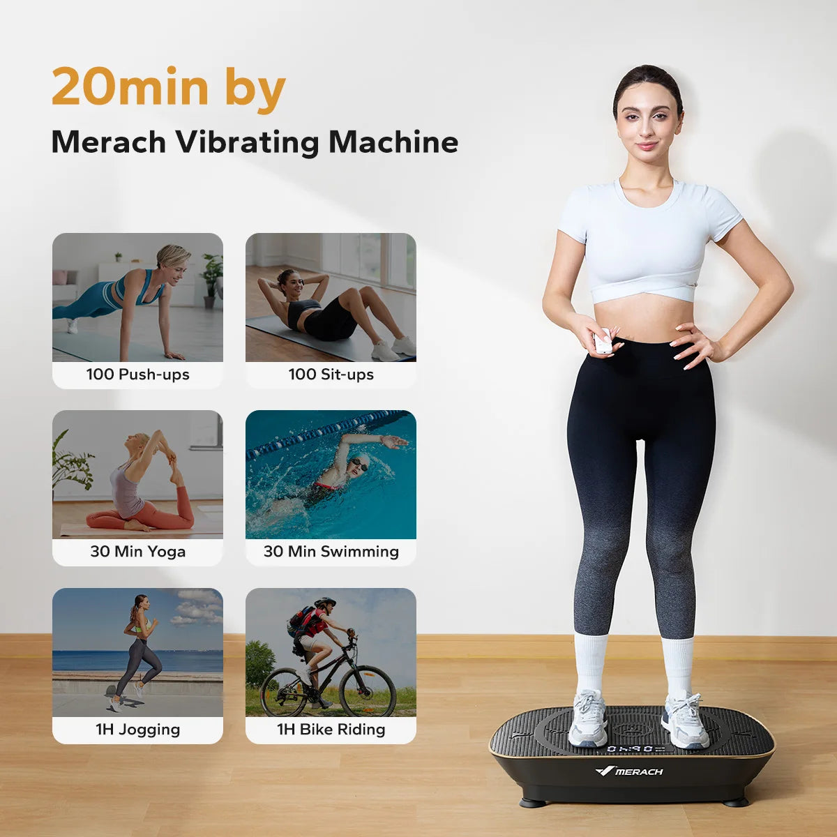 MERACH Whole Body Vibration Plate Exercise Machine for Home Fitness