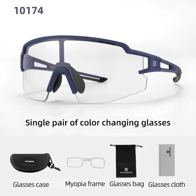Rockbros Photochromic Cycling Sunglasses With UV400 Protection