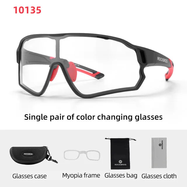 Rockbros Photochromic Cycling Sunglasses With UV400 Protection