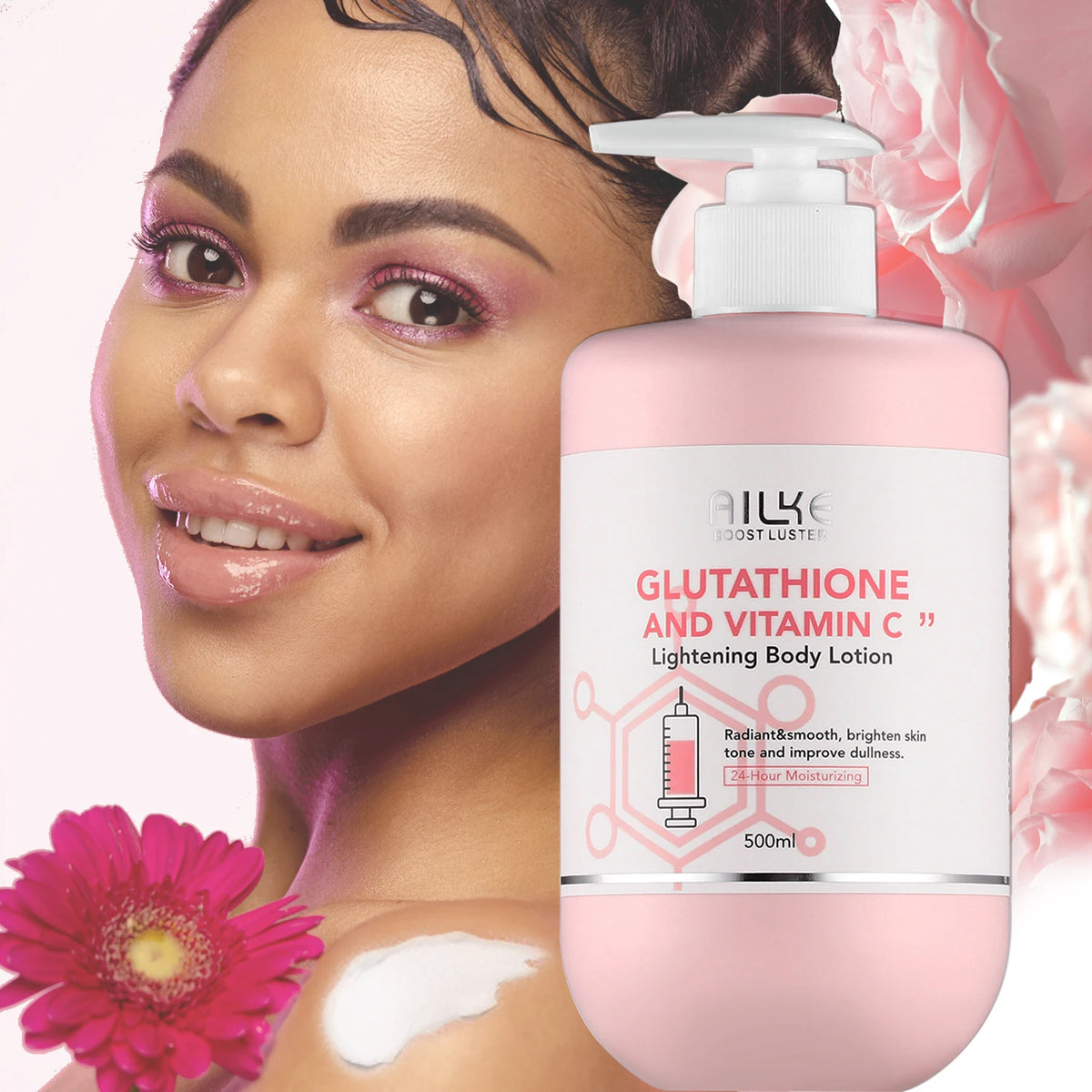 AILKE Vitamin C Glutathione Brightening Lotion for Even Skin Tone