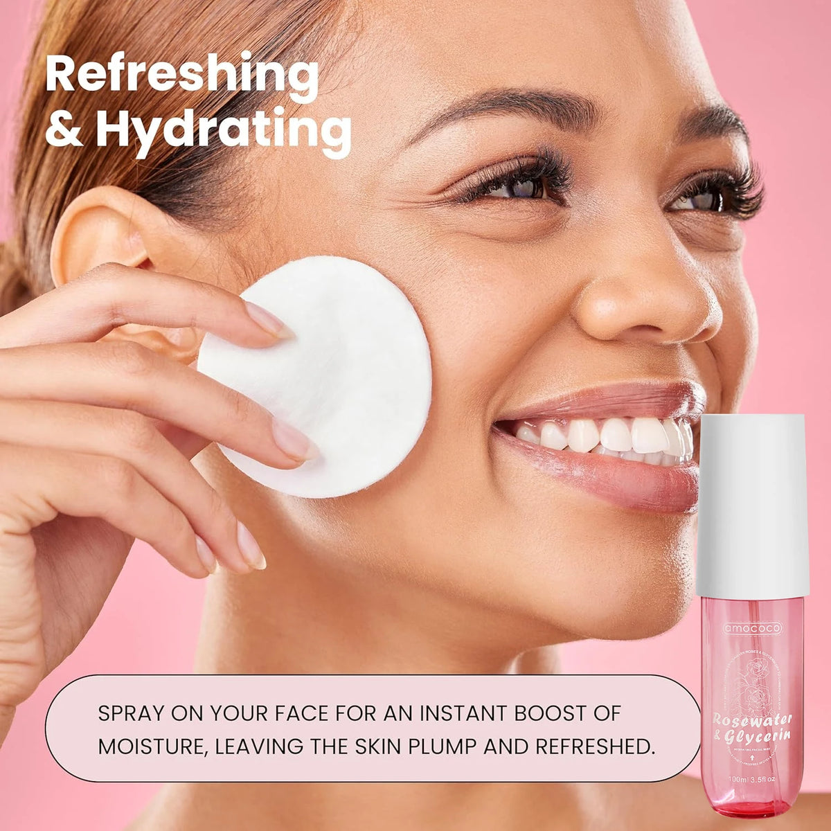 AMOCOCO Rose Water Facial Mist Hydrating Spray Daily Skincare