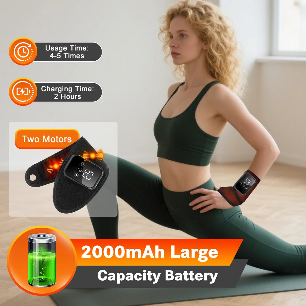 Agdoad Electric Heating Wrist Massager With Vibration Brace Support