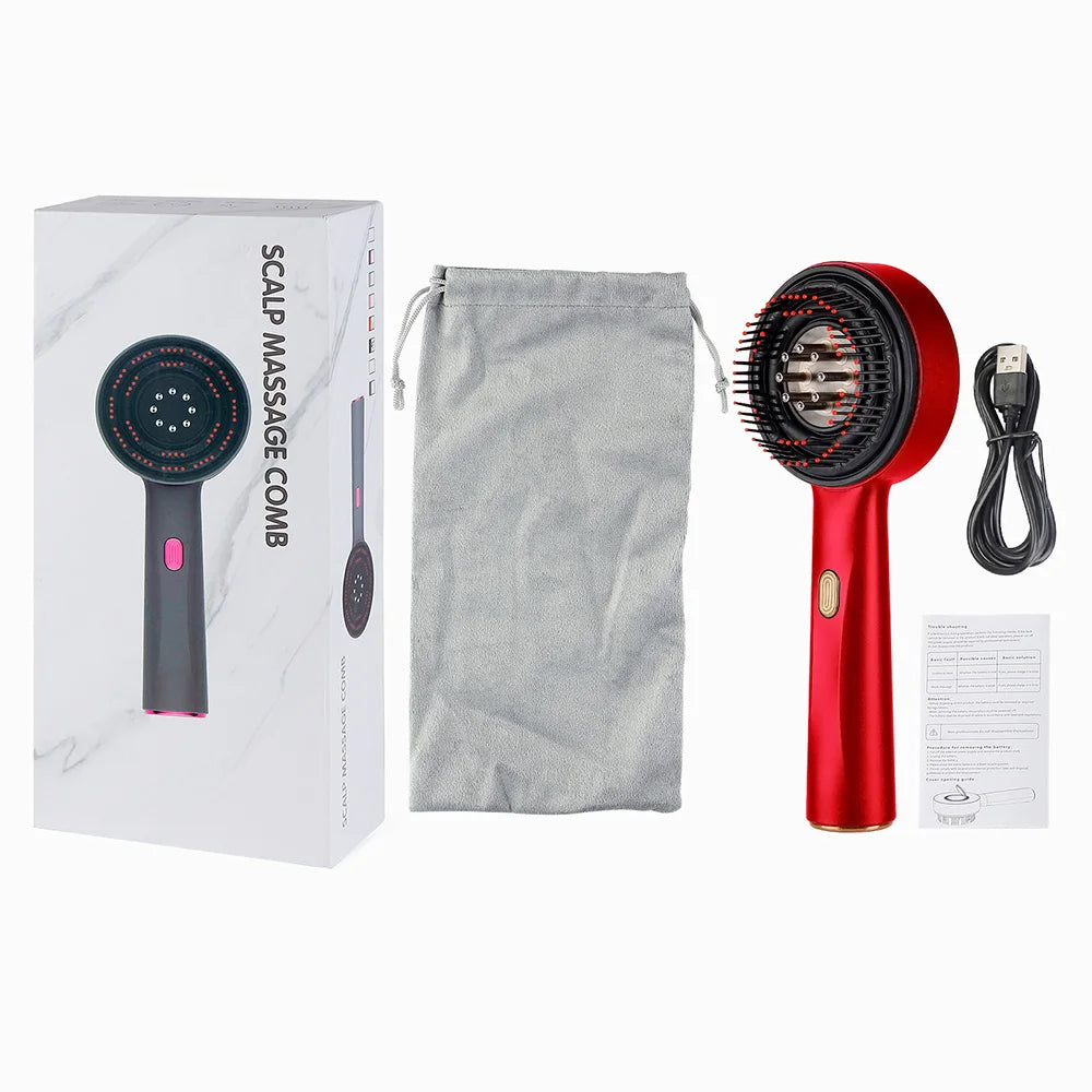 Foreverlily Electric Vibration Scalp Massage Comb With Oil Applicator
