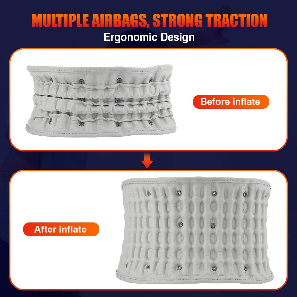 PASTSKY Rechargeable Heated Lumbar Traction and Back Massage Device