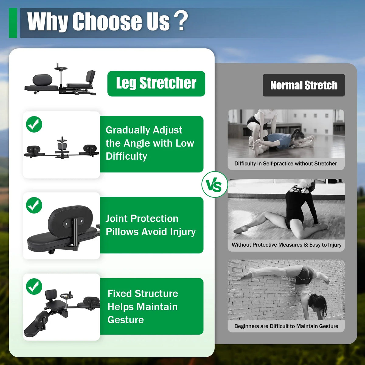 Heavy Duty Four Bar Leg Stretcher For Core And Leg Flexibility