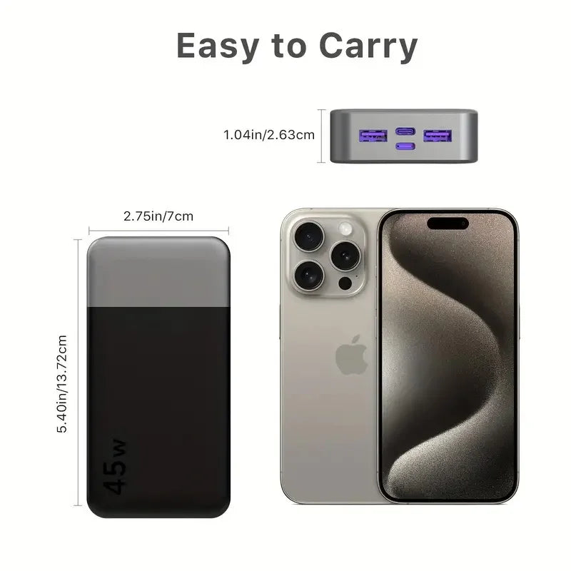 20000mAh 45W Fast Charging Power Bank With Led Display