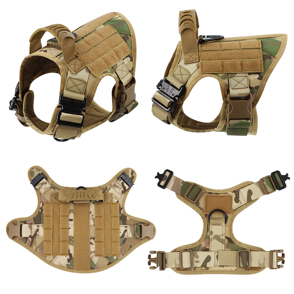 PETRAVEL Tactical Dog Harness And Leash Set For Training Walks