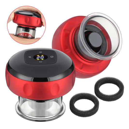 Smart Electric Vacuum Cupping Massager With Heating And Gua Sha