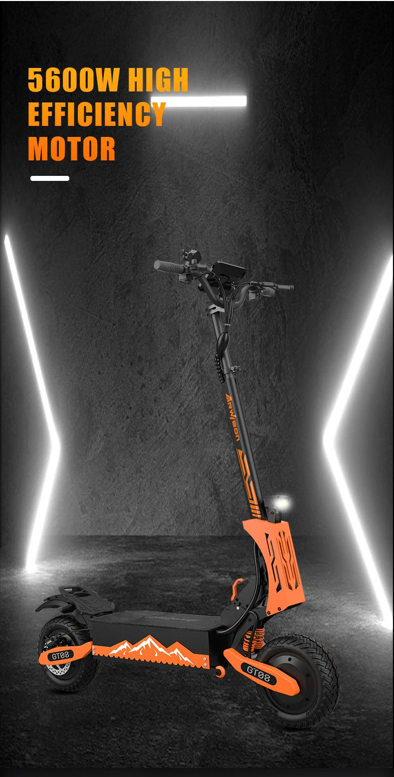 Arwibon Dual Motor Off Road Electric Scooter With Folding Frame