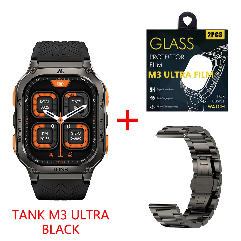 KOSPET Tank M3 Ultra GPS Smartwatch Health Monitor