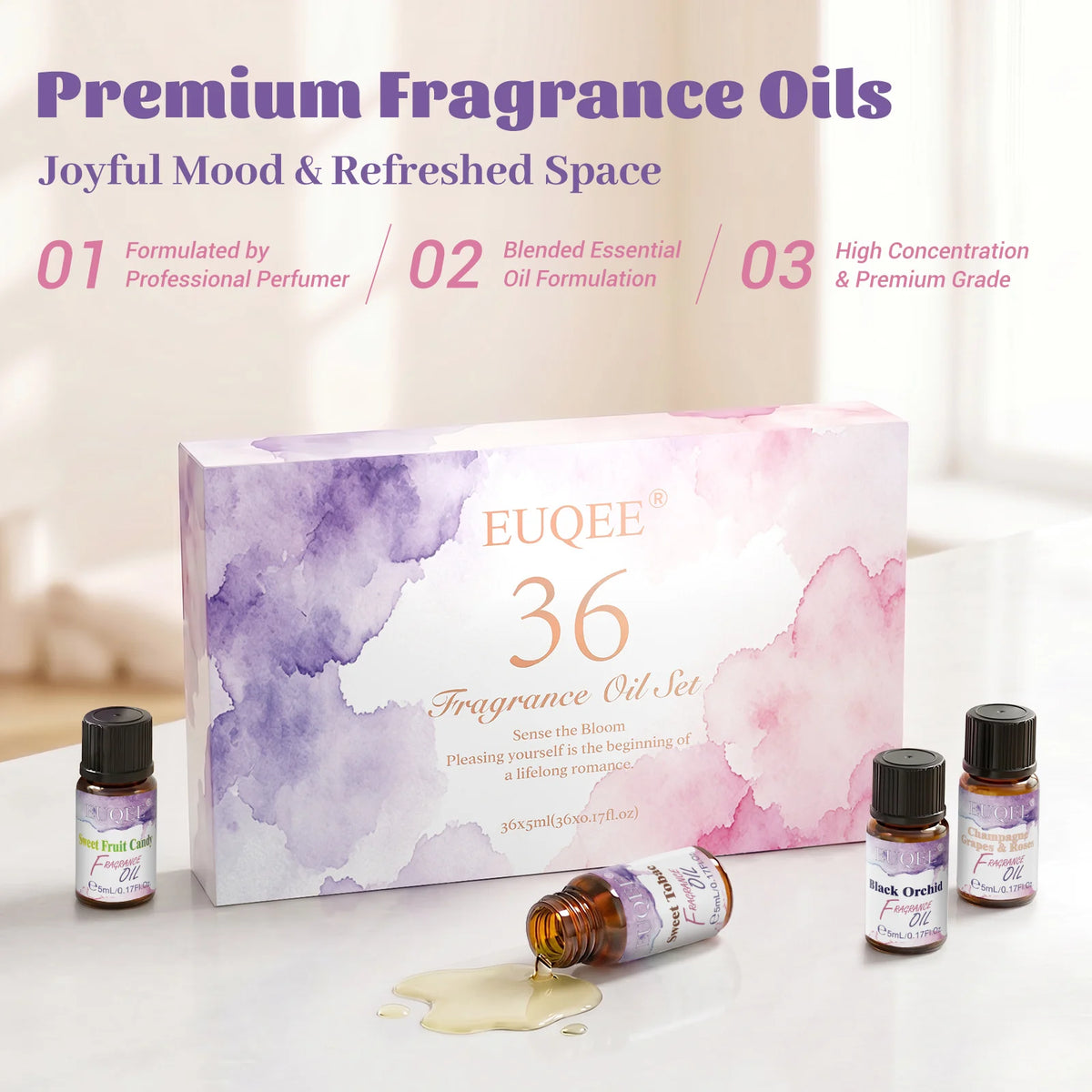 EUQEE Fragrance Oil Gift Set For Diffusers And Candle Making