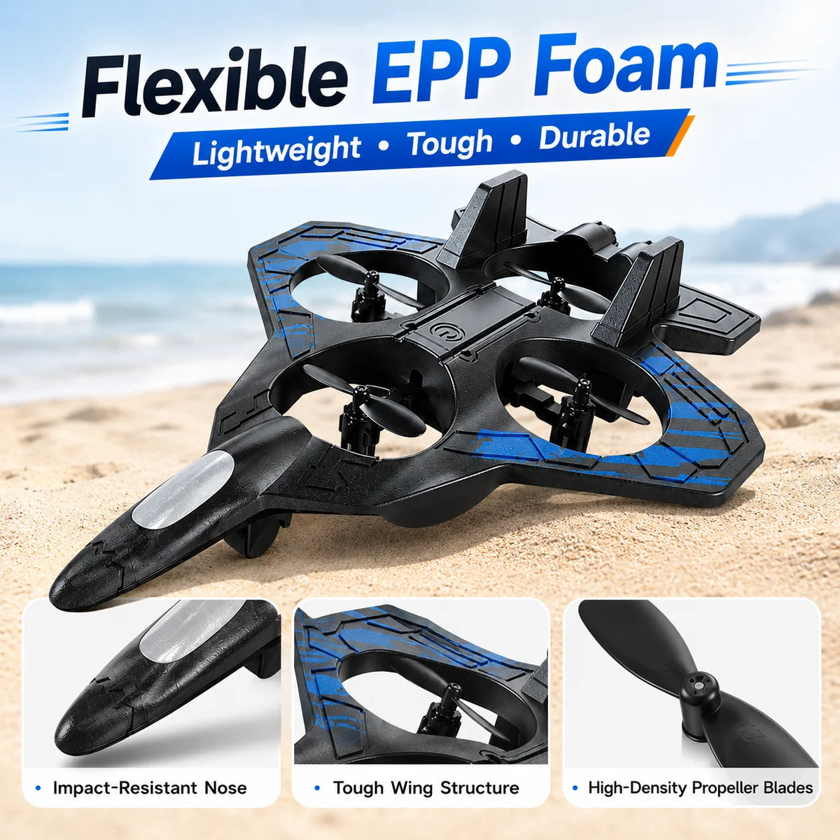 ZNLYRION YL87 RC Foam Fighter Plane With 360 Stunt Flight