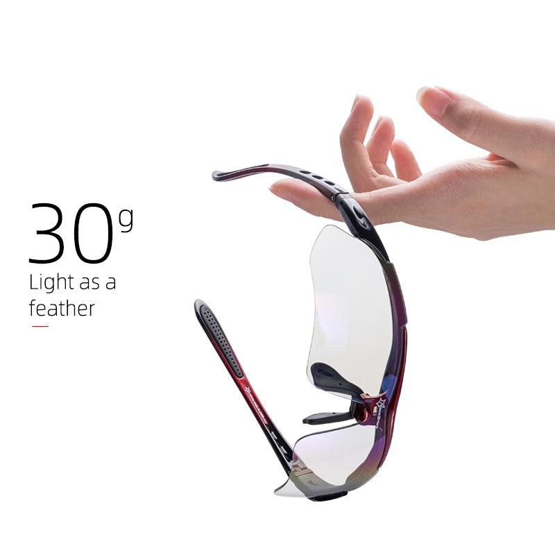 Rockbros Cycling Photochromic Sunglasses With UV400 Protection Lens
