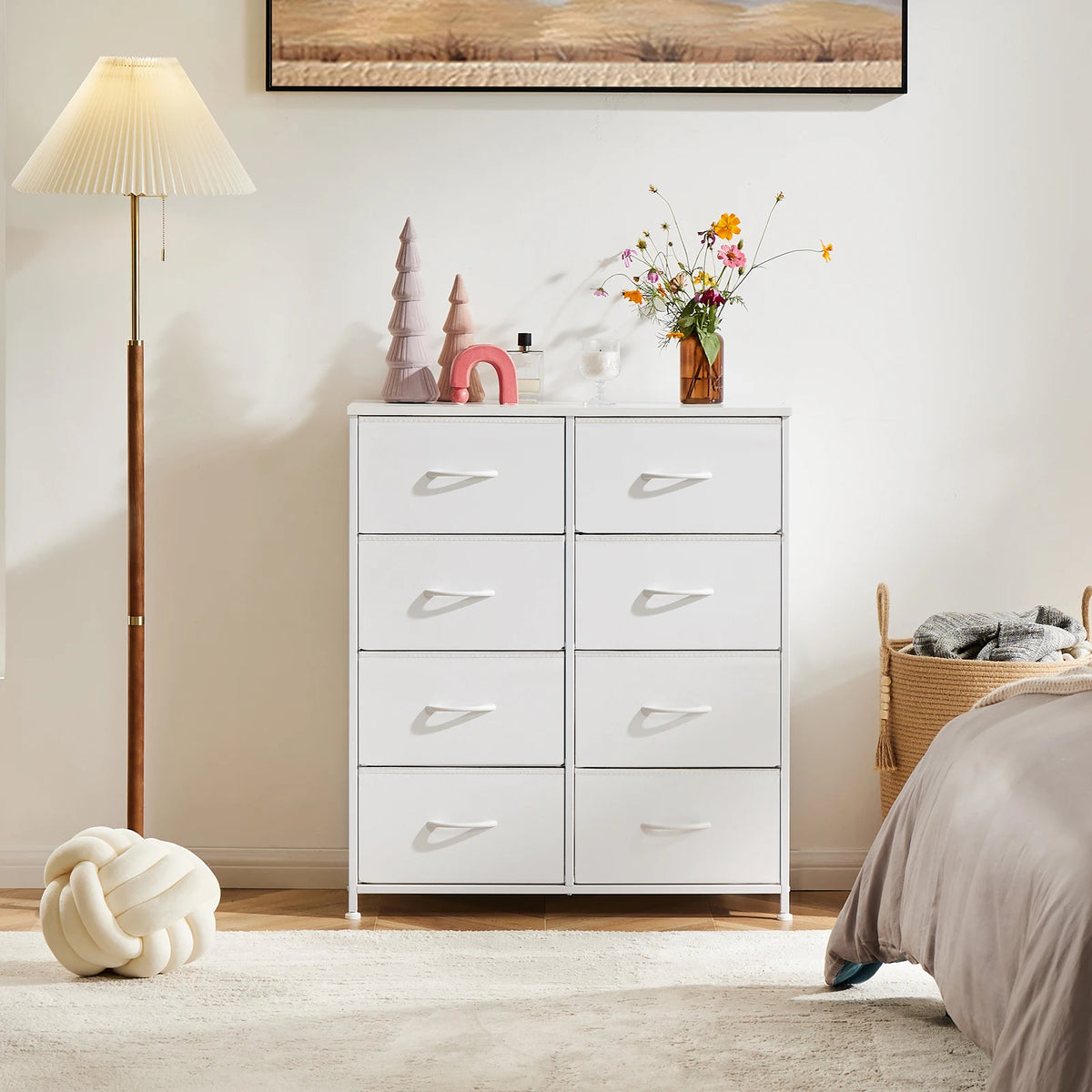 MCQ Modern Fabric Storage Cabinet With Drawers For Living Room