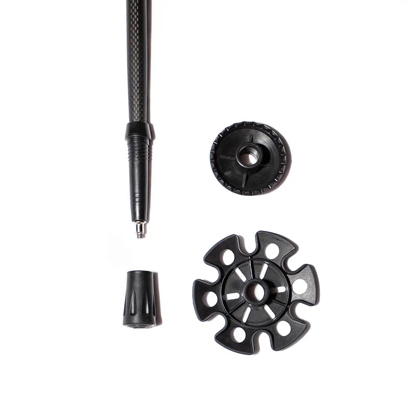Okhealing Damping Carbon Fiber Trekking Poles Folding Telescopic Hiking