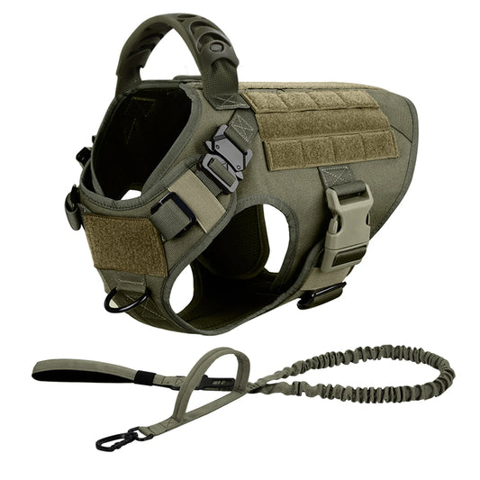 PETRAVEL Tactical Dog Harness And Leash Set For Training Walks