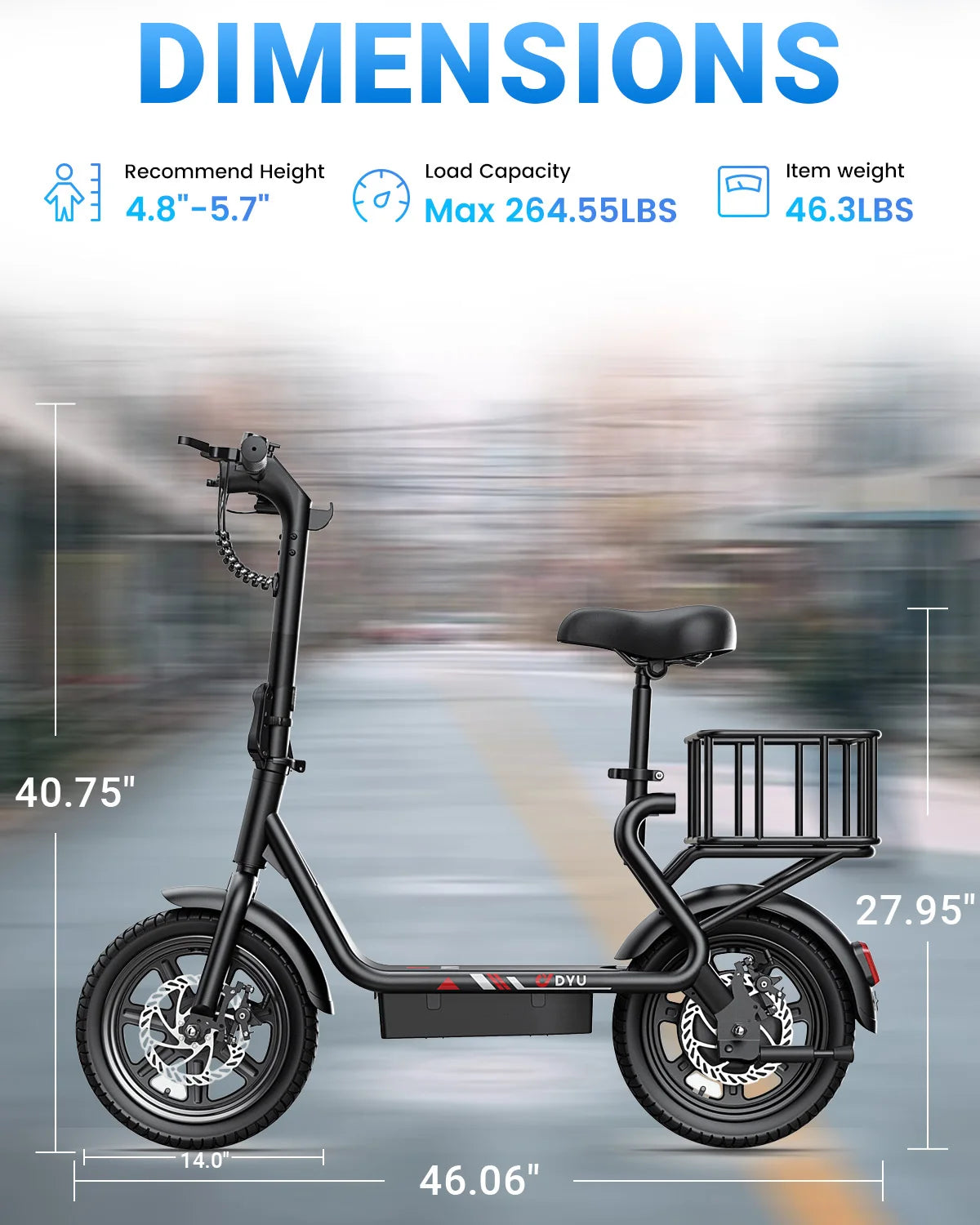 DYU C4 Folding Electric Scooter 250W City Commuter
