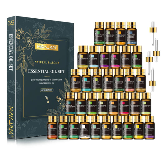 MAYJAM Essential Oils Aromatherapy Gift Set With Botanical Scents