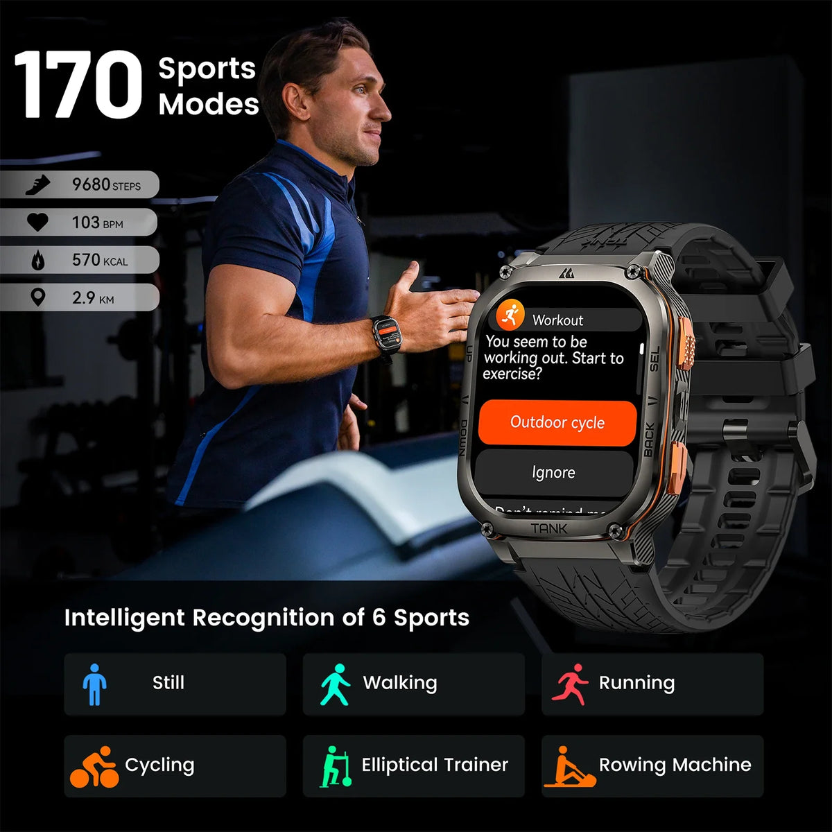 KOSPET Tank M3 Ultra GPS Smartwatch Health Monitor