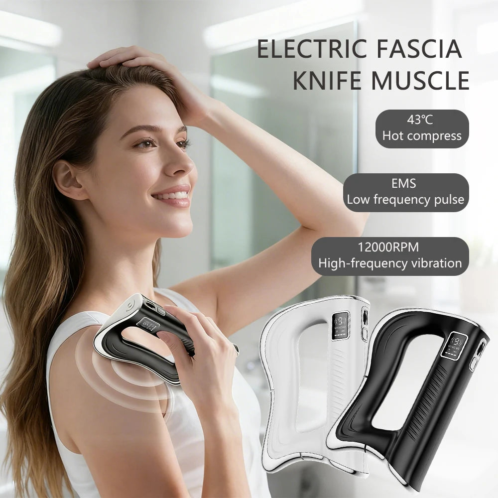 Foreverlily Electric Fascia Massage Scraper for Muscle Relaxation and Recovery