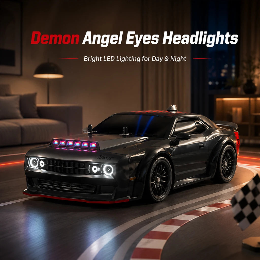 ZNLYRION Brushless RC Drift Car With 4WD Racing Action Lights