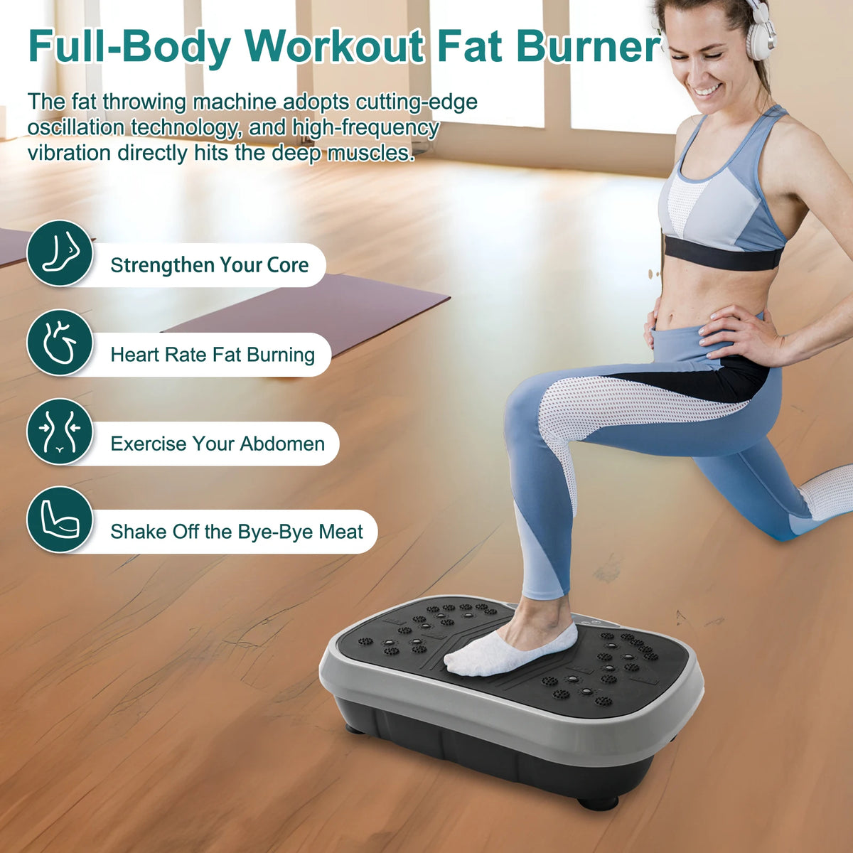 Portable Vibration Plate Exercise Machine For Home Workouts