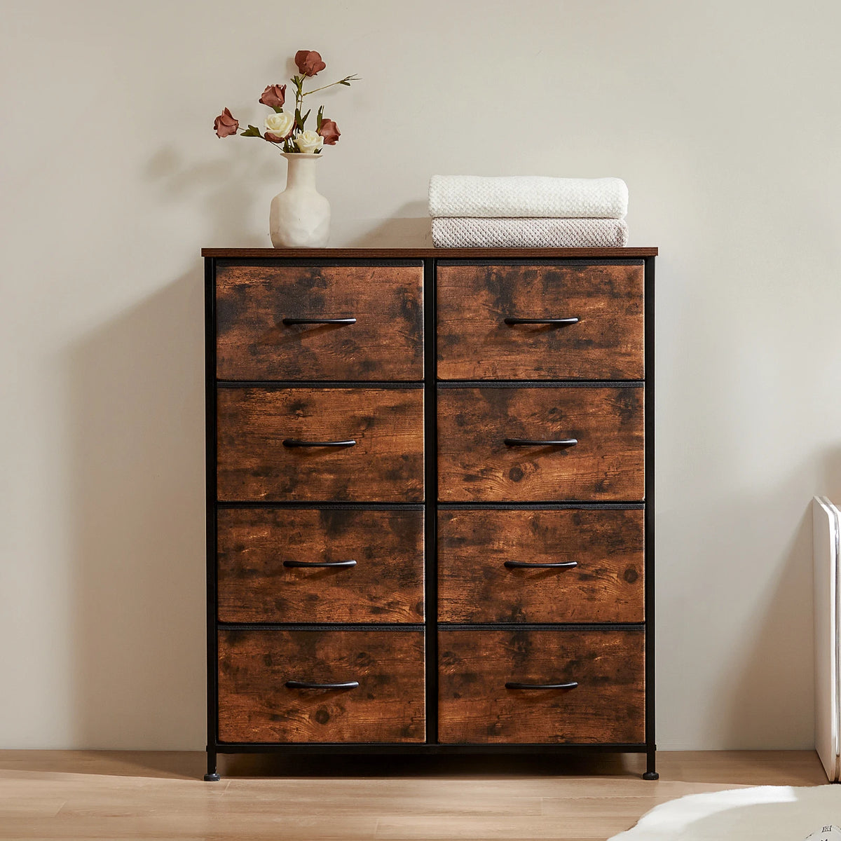 MCQ Modern Fabric Storage Cabinet With Drawers For Living Room