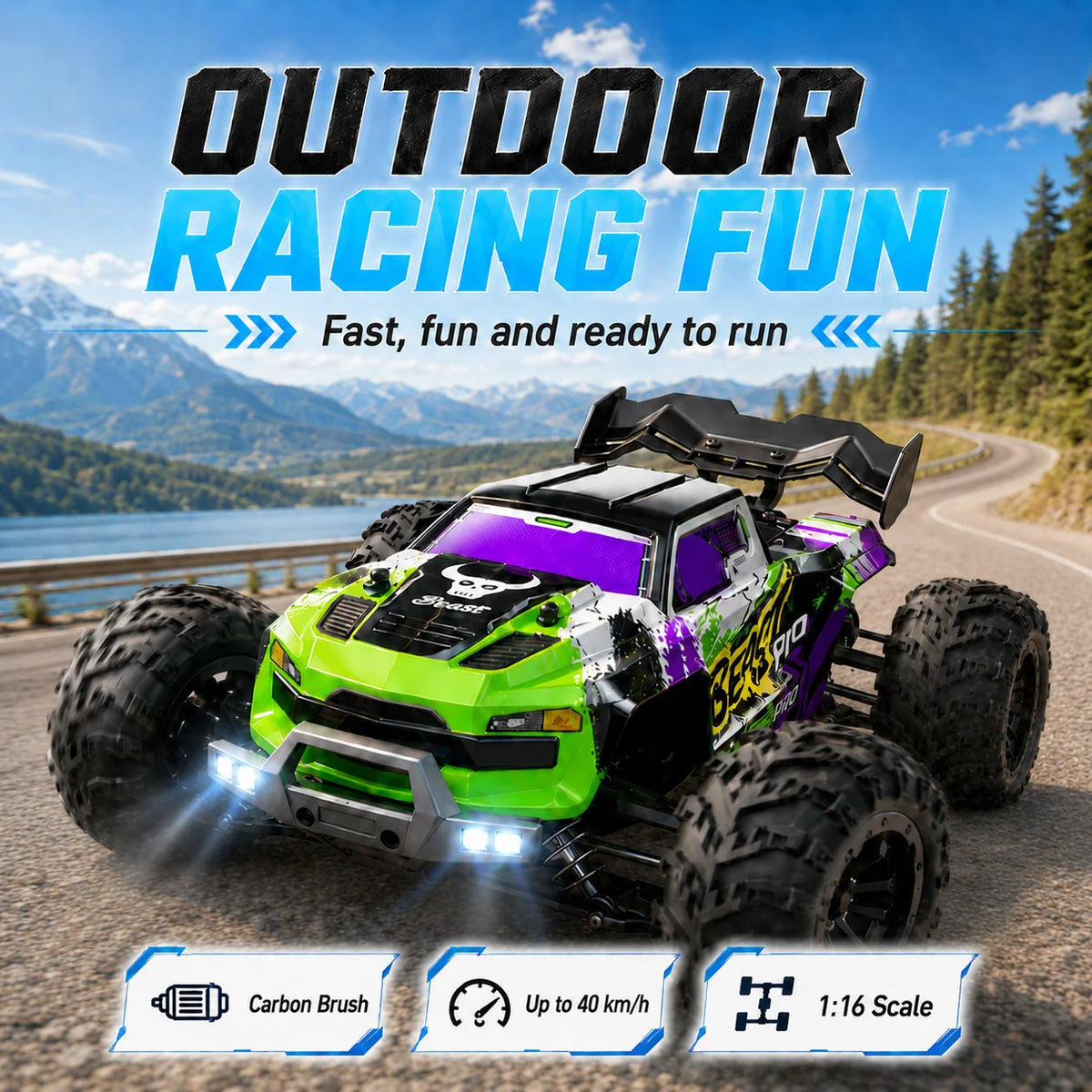 ZNLYRION 4WD Off-Road RC Buggy Remote Control Racing Truck